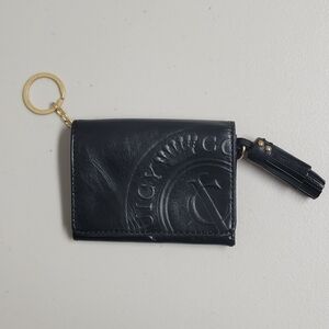 Juicy Couture Vintaje Women's Black Leather Wallet With Tassel Detail Y2K.
